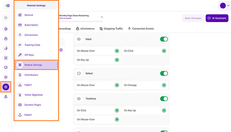 Manage Your Module Settings