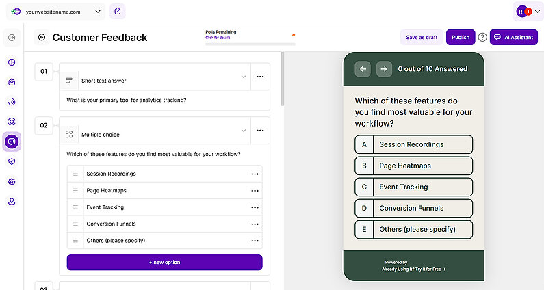 Overview of Poll Question Setup