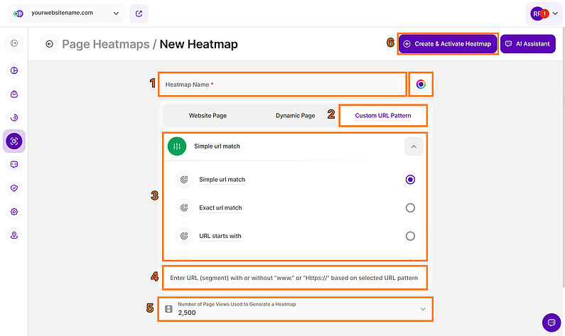 How to Set Up Heatmaps Using Custom URL Patterns