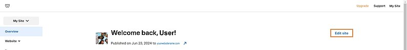 Open Weebly website editor
